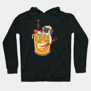 Pug Loves Ramen Noodles Hoodie